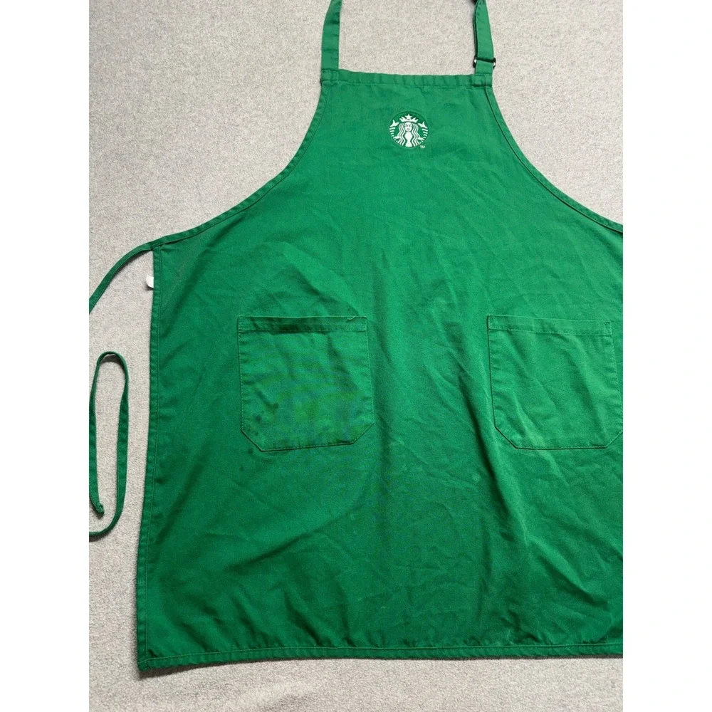 Starbucks Green Barista Apron Coffee Shop Uniform Adjustable 2 Pocket Siren Logo